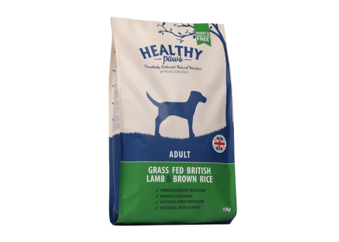 Healthy Paws Briti Lambaliha ja Pruun Riis 2kg