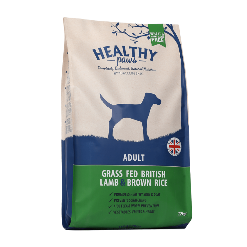 Healthy Paws Briti Lambaliha ja Pruun Riis 2kg Healthy Paws Briti Lambaliha ja Pruun Riis 2kg