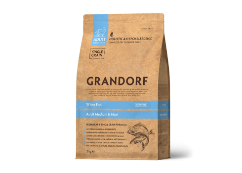 Grandorf Valge Kala Täiskasvanud keskmistele ja suurtele koertele 6kg (2x3kg)