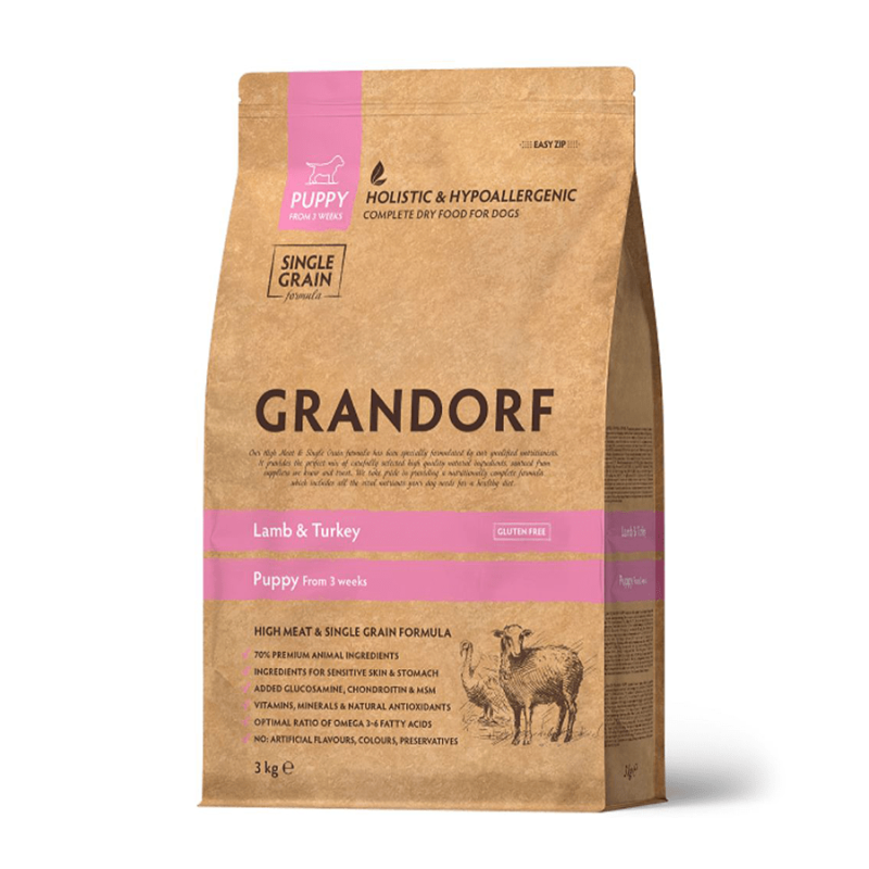 Grandorf Lammas ja Kalkun Kutsikatele 6kg (2x3kg) Grandorf Lammas ja Kalkun Kutsikatele 6kg (2x3kg)