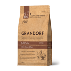 Grandorf Pardiliha ja Kalkuniliha Täiskasvanud Keskmistele ja Suurtele Koertele 6kg (2x3kg)