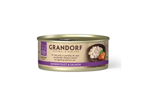 Grandorf Kana Rinnafilee ja Lõhe konserv kassidele 6x70g