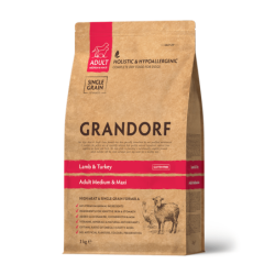 Grandorf Lamba- ja Kalkuniliha Täiskasvanud keskmistele ja suurtele koertele 3kg