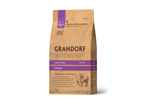 Grandorf Lambaliha ja Kalkuniliha Täiskasvanud Suurtele Koertele 3kg