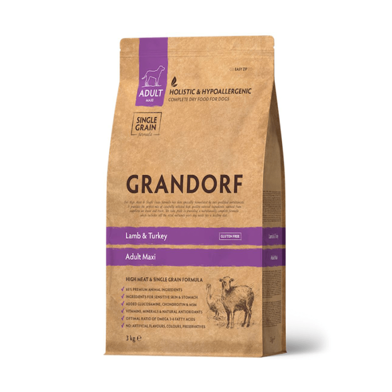 Grandorf Lambaliha ja Kalkuniliha Täiskasvanud Suurtele Koertele 3kg Grandorf Lambaliha ja Kalkuniliha Täiskasvanud Suurtele Koertele 3kg