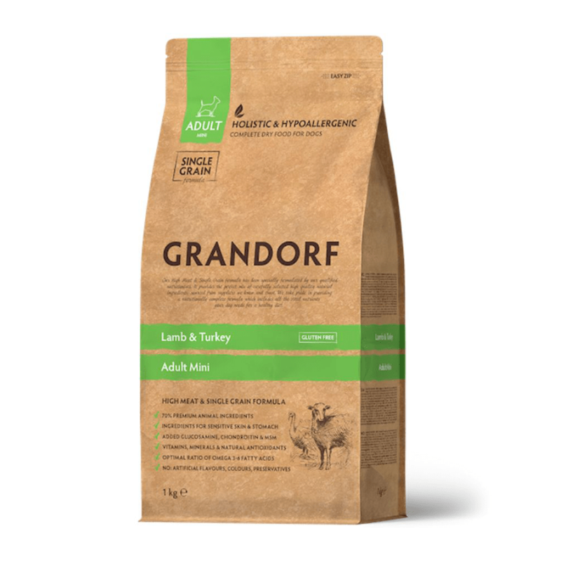 Grandorf Lambaliha ja Kalkuniliha väikest tõugu koertele 1kg