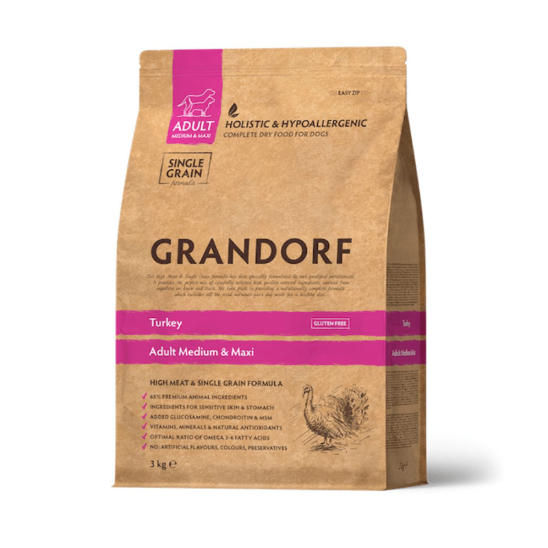 Grandorf Kalkuniliha Keskmistele & Suurtele Koertele 3kg Grandorf Kalkuniliha Keskmistele & Suurtele Koertele 3kg