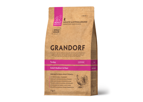 Grandorf Kalkuniliha Keskmistele & Suurtele Koertele 6kg (2x3kg)