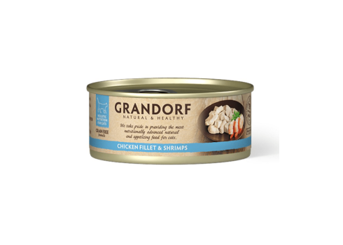 Grandorf Kana Rinnafilee ja Krevetid konserv kassidele 6x70g