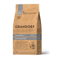 Grandorf Jänese- ja Kalkuniliha Täiskasvanud Keskmistele ja Suurtele Koertele 1kg