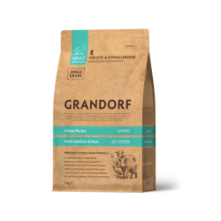Grandorf 4 lihaga Täiskasvanud Keskmistele ja Suurtele Koertele 6kg (2x3kg)