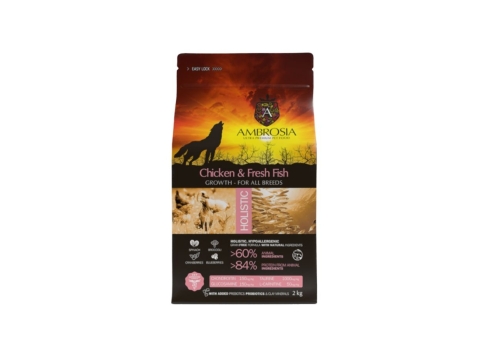 Ambrosia Värske Kala ja Kana Kutsikatele 6kg (3x2kg)