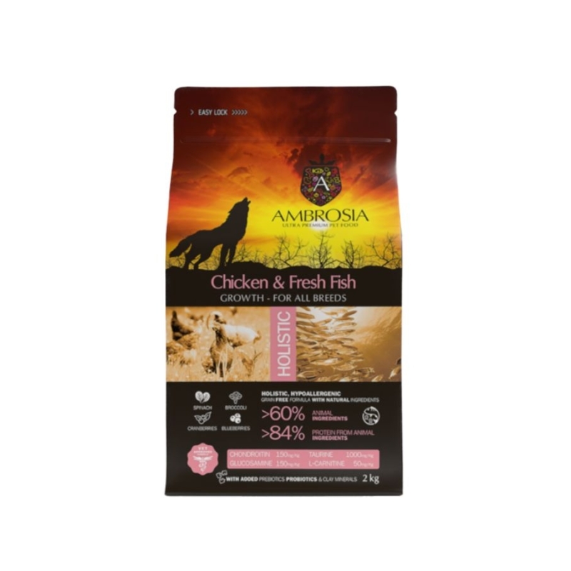 Ambrosia Värske Kala ja Kana Kutsikatele 2kg Ambrosia Värske Kala ja Kana Kutsikatele 2kg