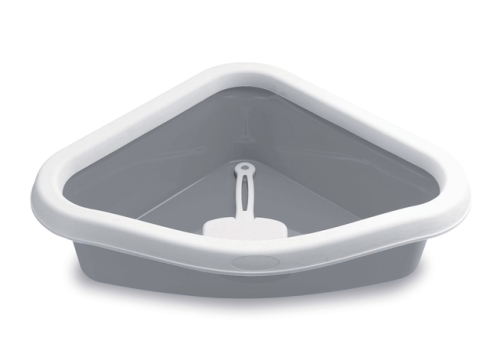 Stefanplast Sprint nurgaga kassi liivakast 56x40x14 cm, valge-hall
