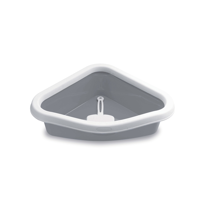 Stefanplast Sprint nurgaga kassi liivakast 56x40x14 cm, valge-hall