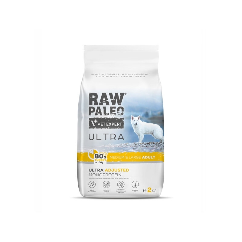 RAW PALEO KOERA TÄISSÖÖT ULTRA KESK.-SUUR TÕUG KALKUN 2KG RAW PALEO KOERA TÄISSÖÖT ULTRA KESK.-SUUR TÕUG KALKUN 2KG