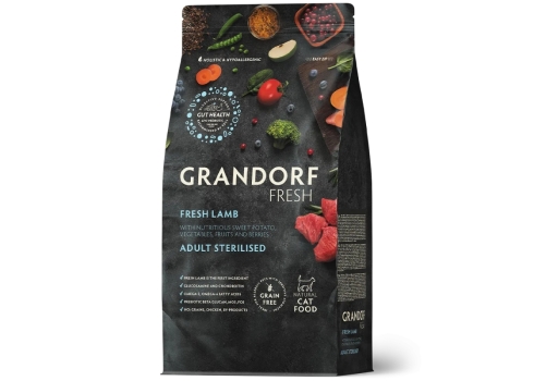 Grandorf Cat Fresh Värske Lammas ja Bataat Täiskasvanud Steriliseeritud Kassidele 2kg