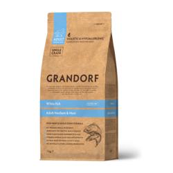 Grandorf Valge Kala Täiskasvanud Keskmistele ja Suurtele Koertele 1kg