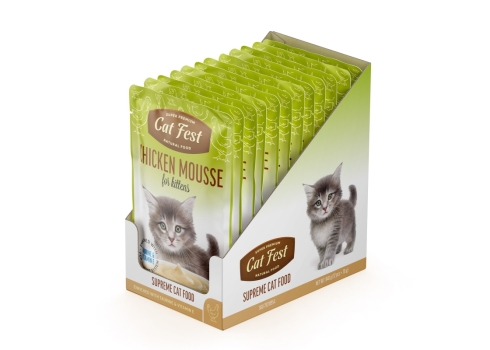 Cat Fest Chicken mousse for kittens kassitoit 12x70g