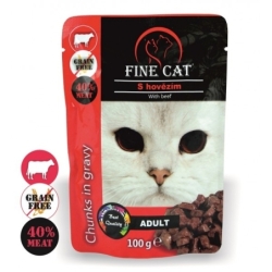 Fine Cat kassieine veisega 22X100g
