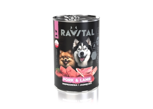 Ravital Pork & Lamb konserv koerale 400g