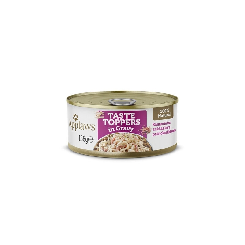 Applaws Taste Toppers konserv koertele kana ja pardiga kastmes, 156g Applaws Taste Toppers konserv koertele kana ja pardiga kastmes, 156g