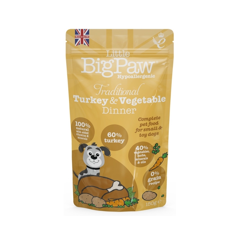 Little Bigpaw koera einekotike kalkuni ja köögiviljadega 150 g Little Bigpaw koera einekotike kalkuni ja köögiviljadega 150 g