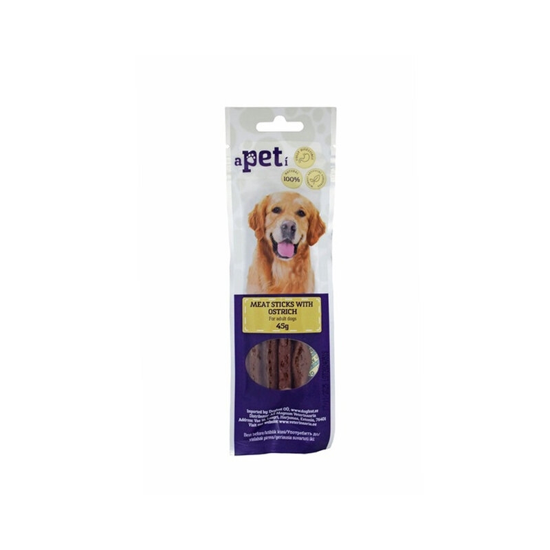 Apeti maius koerale, jaanalinnuliha pulgad 45 g