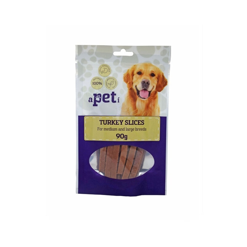 Apeti maius koerale, kalkuniliha viilud 90g Apeti maius koerale, kalkuniliha viilud 90g