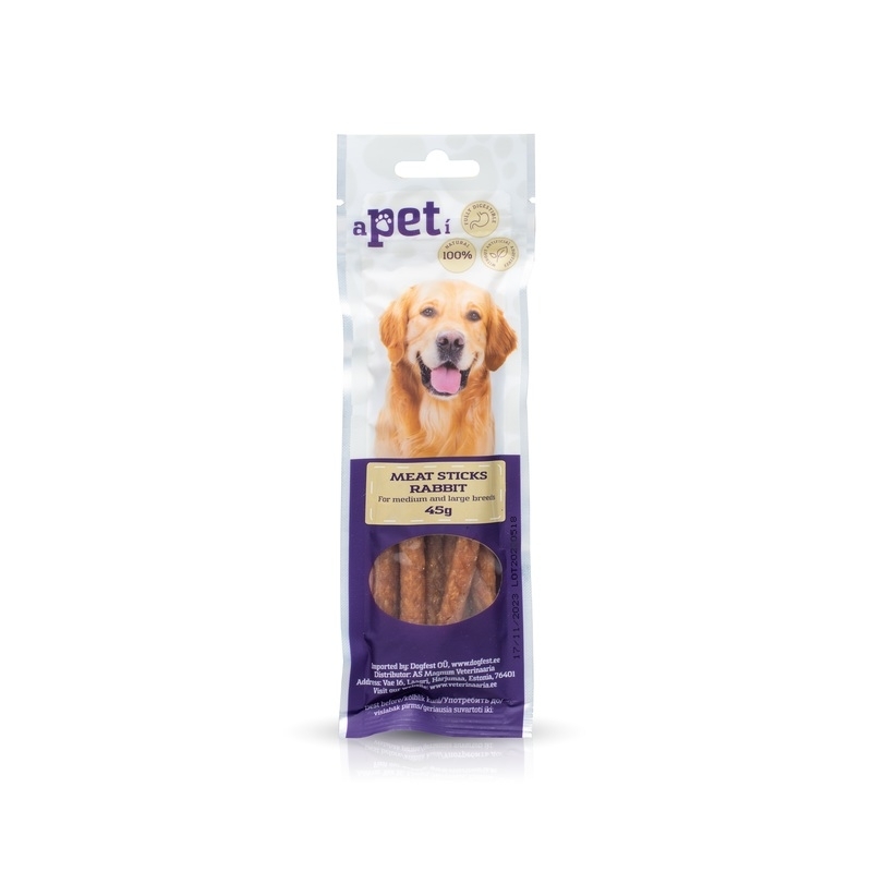 Apeti maius koerale, küülikulihapulgad 45g Apeti maius koerale, küülikulihapulgad 45g