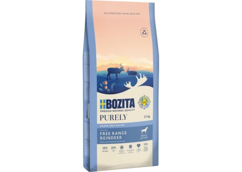 Bozita Dog Purely Adult Active REINDEER GRAIN FREE koeratoit 11kg 