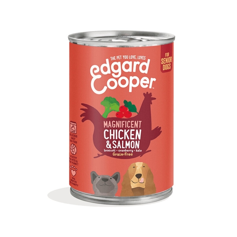 Edgard Cooper konserv koerale, kanaliha ja lõhega 400 g Edgard Cooper konserv koerale, kanaliha ja lõhega 400 g
