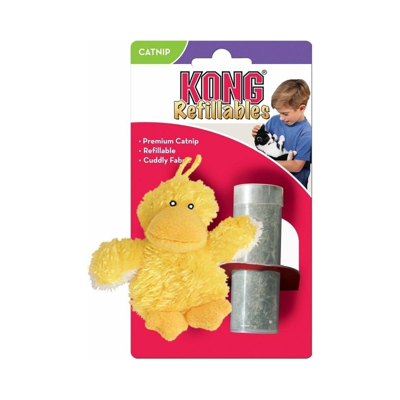 KONG Refillables Duckie, pardikujuline mänguasi kassidele KONG Refillables Duckie, pardikujuline mänguasi kassidele