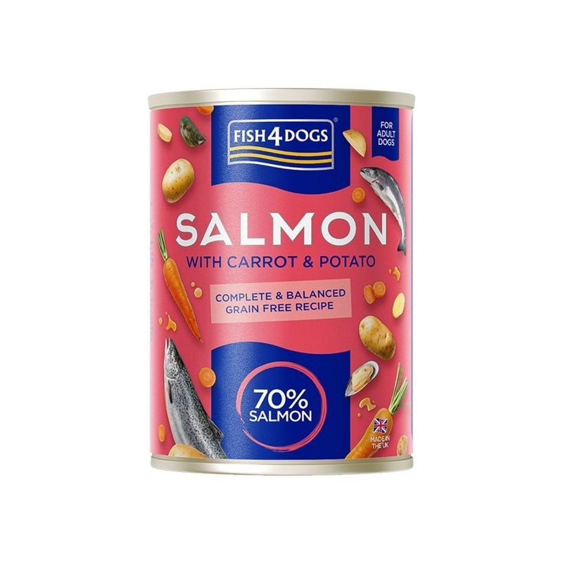 Fish4Dogs konserv koertele lõhe-porgand-kartul 395g Fish4Dogs konserv koertele lõhe-porgand-kartul 395g