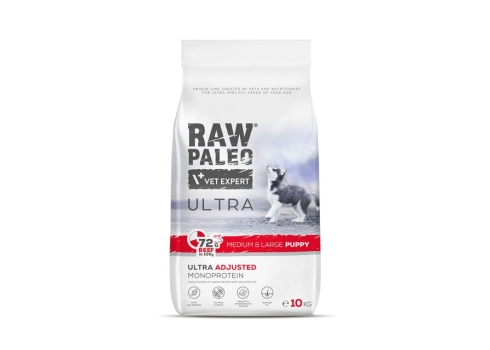 RAW PALEO KUTSIKA TÄISSÖÖT ULTRA KESK.-SUUR TÕUG VEIS 10KG