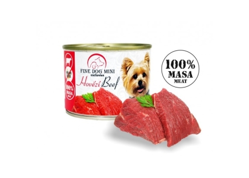 FINE DOG MINI EXCLUSIVE konserv veis 100% 15X200g