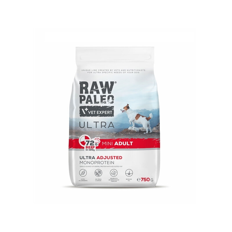 RAW PALEO KOERA TÄISSÖÖT ULTRA MINI VEIS 750G RAW PALEO KOERA TÄISSÖÖT ULTRA MINI VEIS 750G