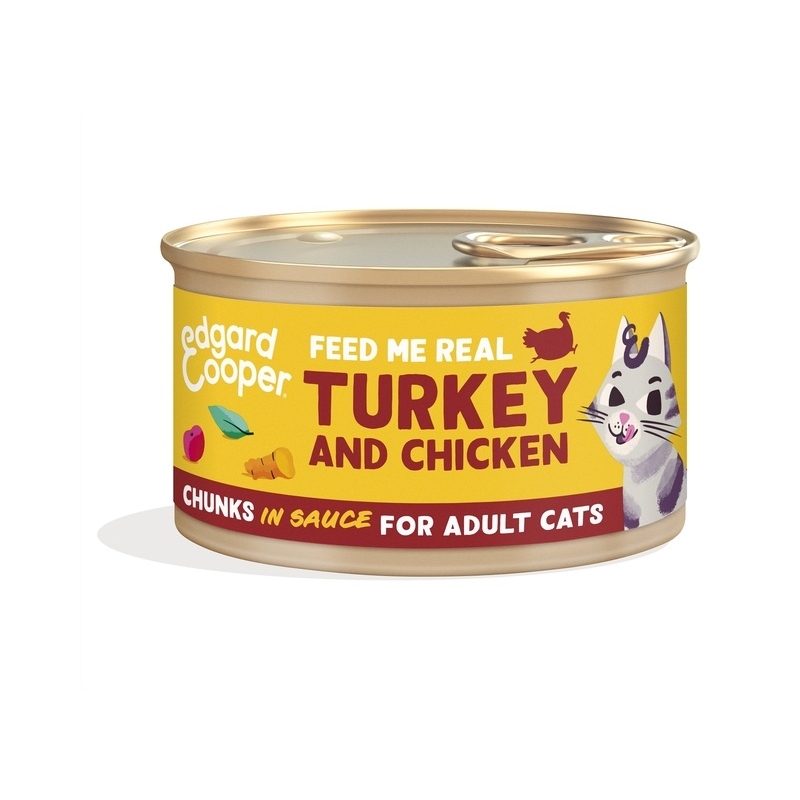 Edgard Cooper konserv kassile kalkuni ja kanatükkidega kastmes 85 g Edgard Cooper konserv kassile kalkuni ja kanatükkidega kastmes 85 g
