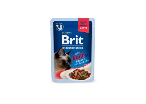 Brit Premium Delicate Lamb Fillets in Gravy märgtoit steriliseeritud kassidele 85g