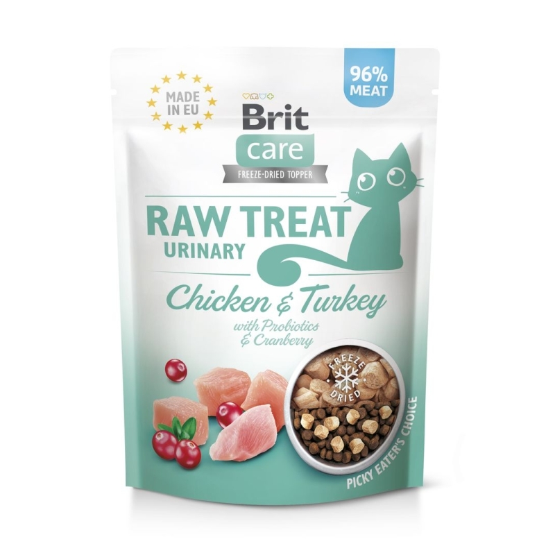 Brit Care Raw külmkuivatatud maius Urinary steriliseeritud kassidele 40g Brit Care Raw külmkuivatatud maius Urinary steriliseeritud kassidele 40g
