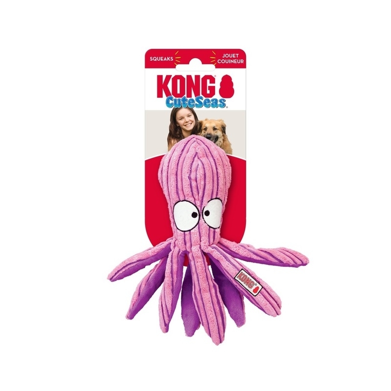 KONG Cuteseas Kaheksajalg, koera mänguasi, S, roosa