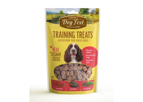 Dog Fest treeningmaius vasikalihast seesamiseemnetega 90g