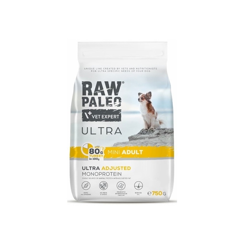 RAW PALEO KOERA TÄISSÖÖT ULTRA MINI KALKUN 750G