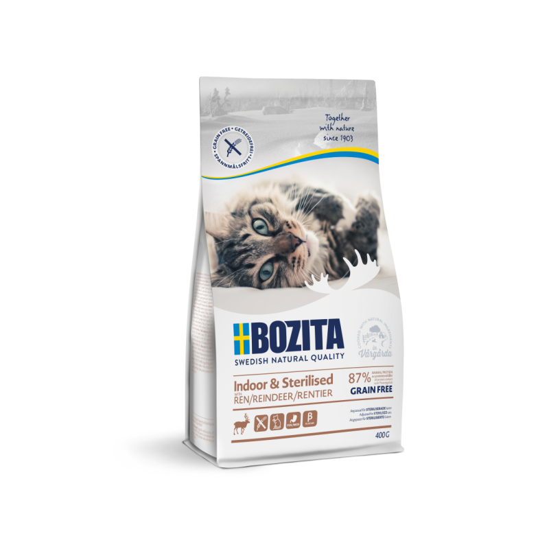 Bozita Indoor & Sterilised Grain Free Reindeer kassitoit 400g