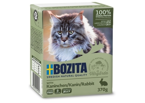 Bozita kassikonserv Rabbit (jäneseliha) in Jelly 16x370g