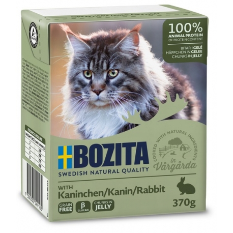 Bozita kassikonserv Rabbit (jäneseliha) in Jelly 16x370g