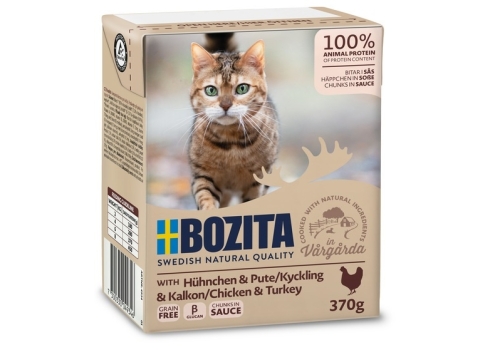 Bozita kassikonserv Chicken & Turkey in sauce 16x370g