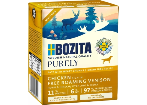 BOZITA koeratoit Chicken & Free Roaming Venison 12x370g
