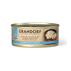 Grandorf Kana Rinnafilee ja Krevetid konserv kassidele 6x70g