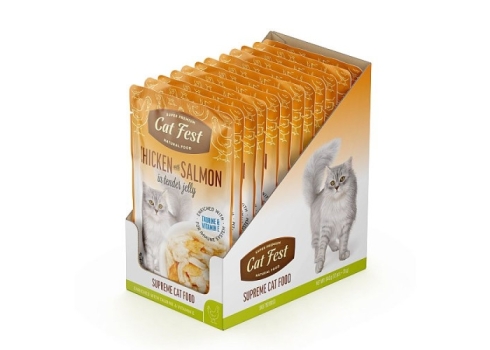 CatFest einekotike kana ja lõhega želees 12x70g